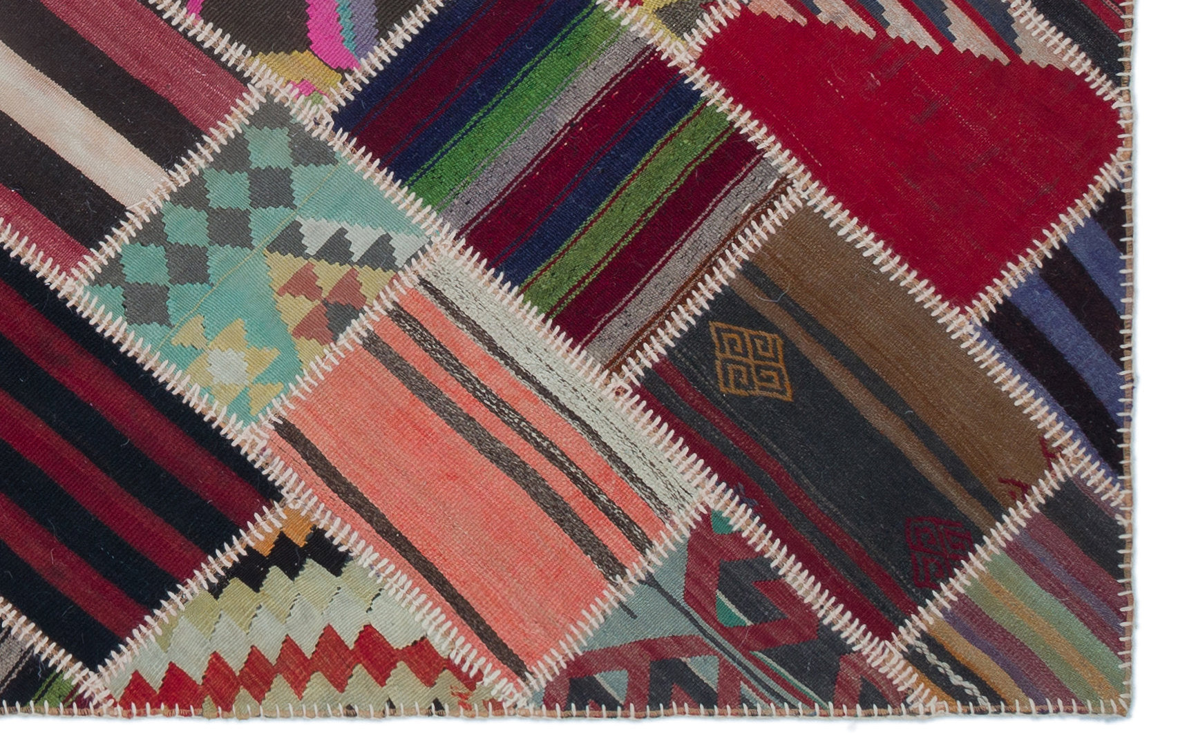 Teselya Beige Vintage Wool Handmade Area Rug 5'1" x 7'11"