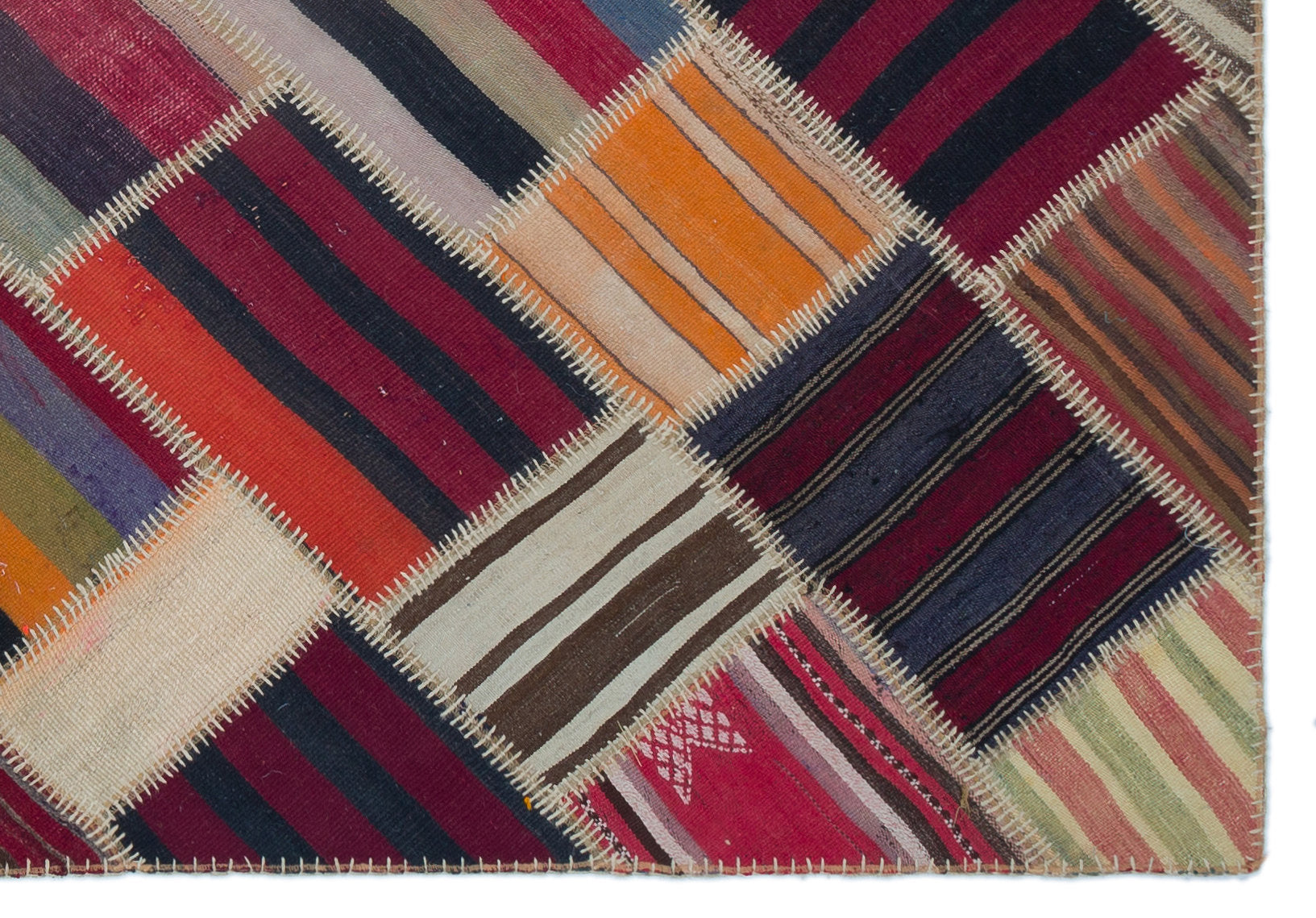 Teselya Red Vintage Wool Handmade Area Rug 5'2" x 7'5"
