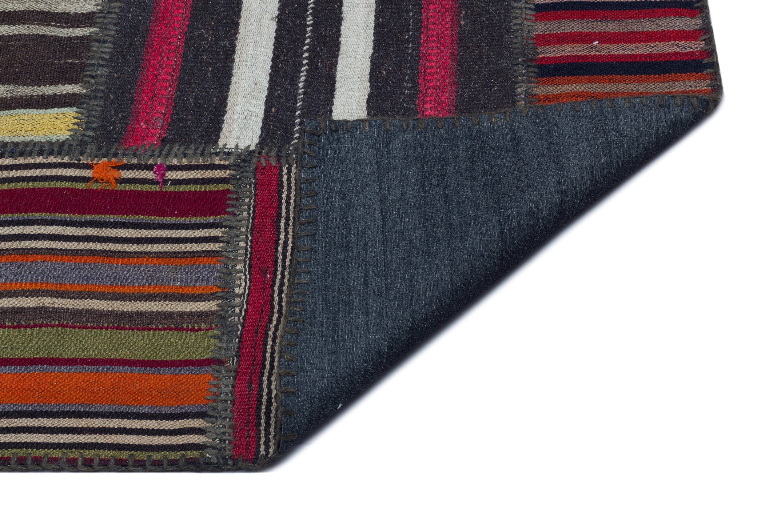 Teselya Brown Vintage Wool Handmade Area Rug 5'1" x 7'8"