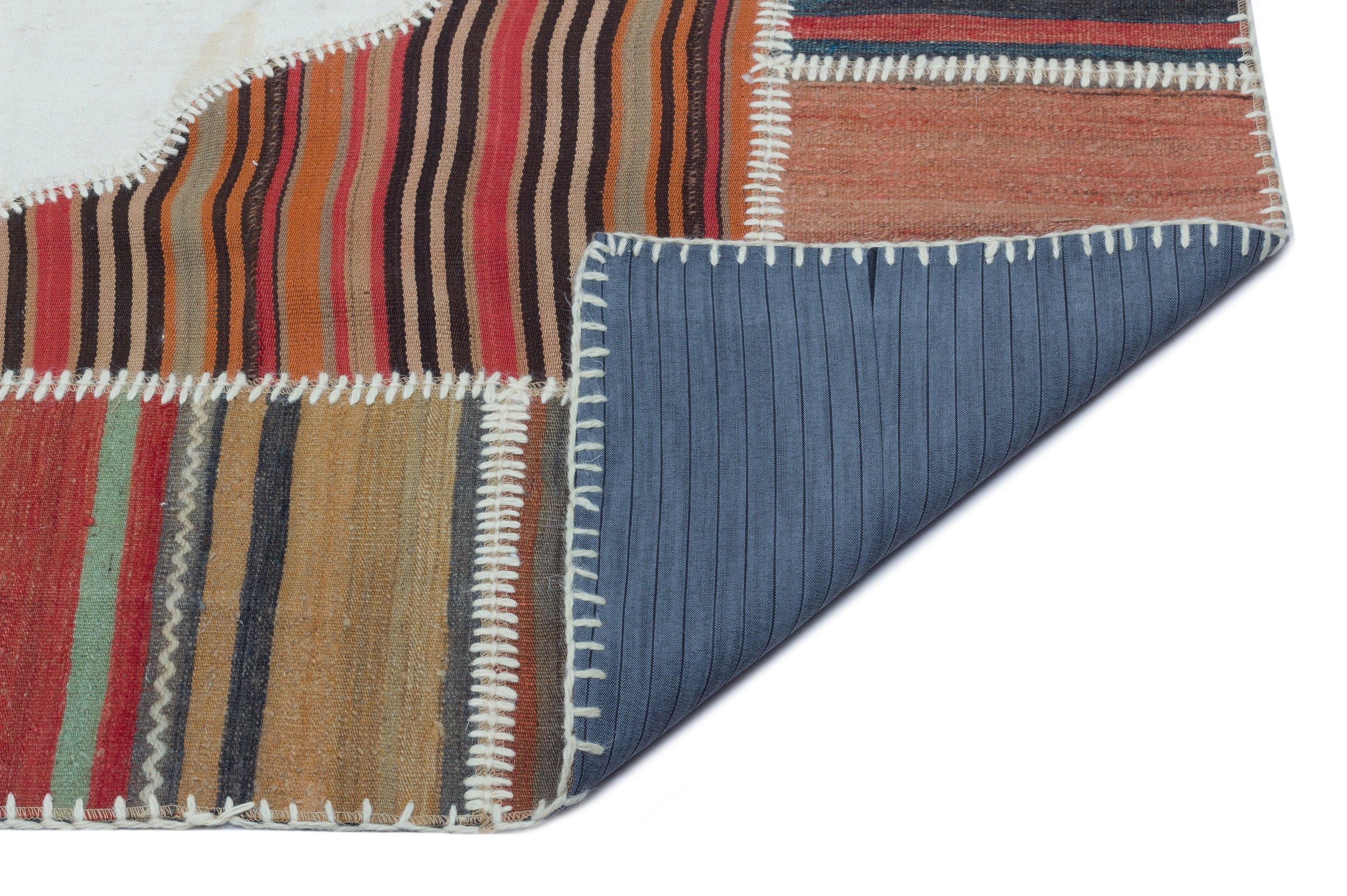 Teselya Beige Vintage Wool Handmade Area Rug 5'1" x 7'7"