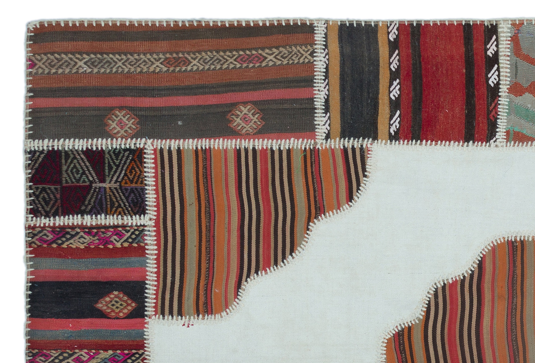 Teselya Beige Vintage Wool Handmade Area Rug 5'1" x 7'7"