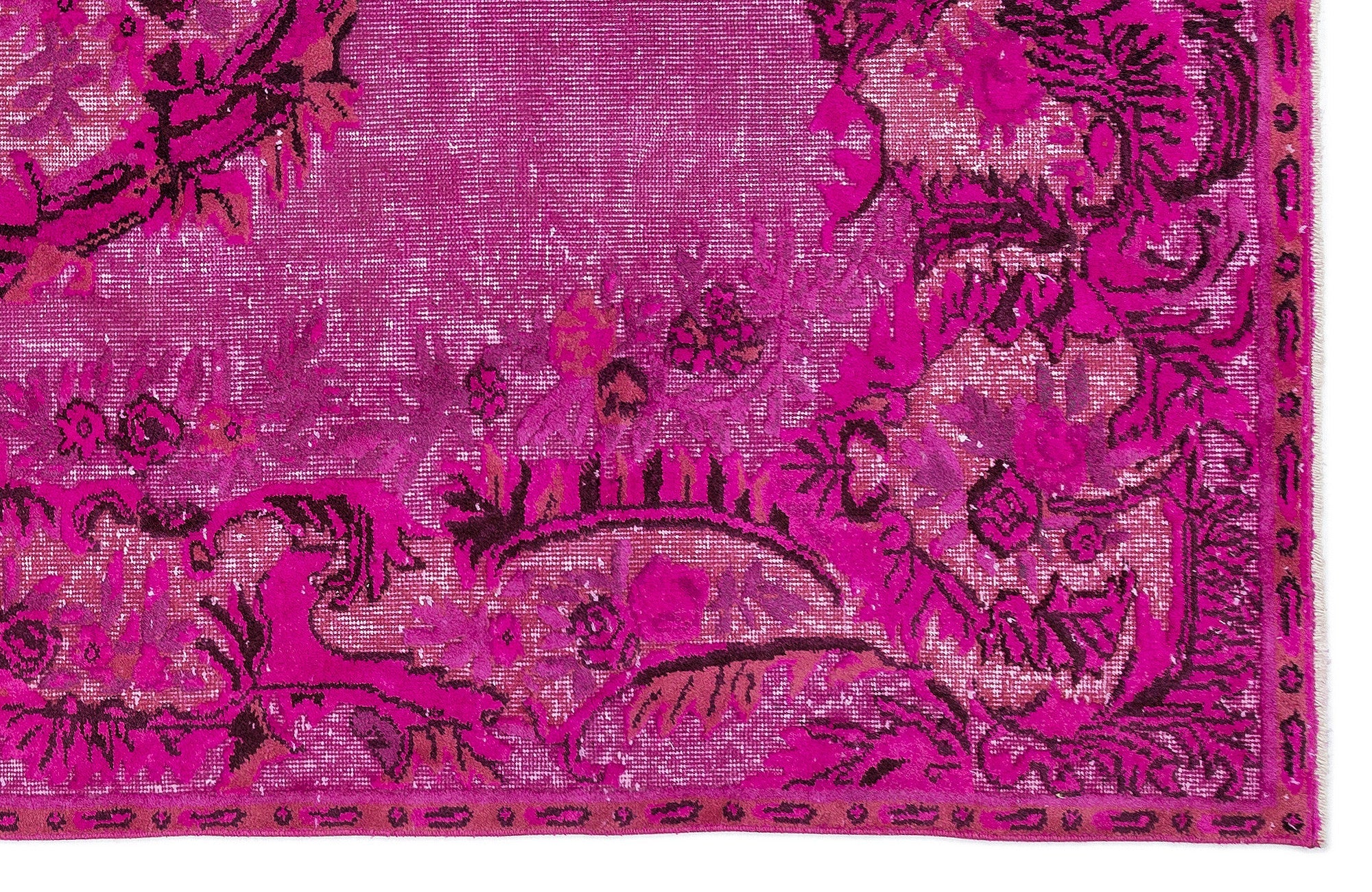 Purplea Pink Vintage Wool Handmade Area Rug 6'1" x 9'6"