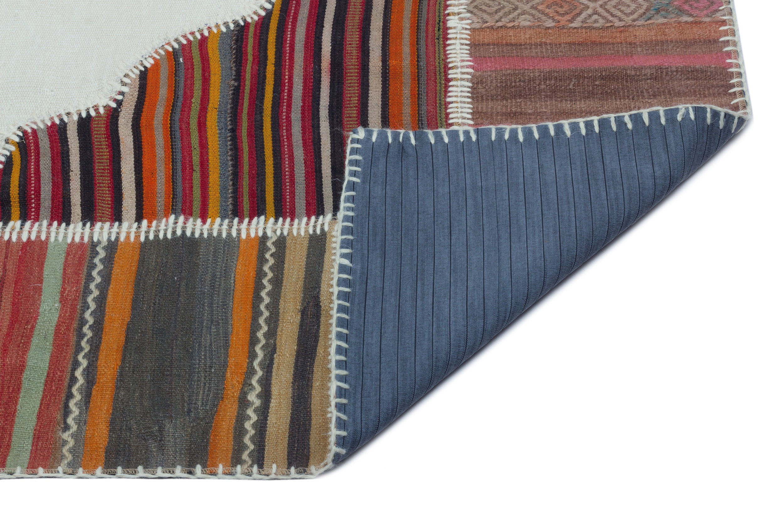 Teselya Beige Vintage Wool Handmade Area Rug 5'3" x 7'5"