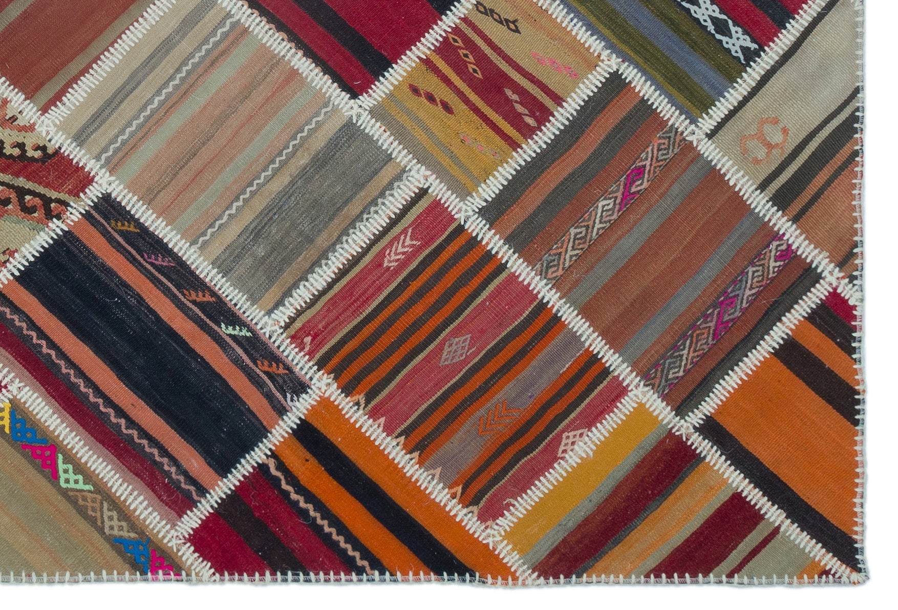 Teselya Beige Vintage Wool Handmade Area Rug 5'3" x 7'10"