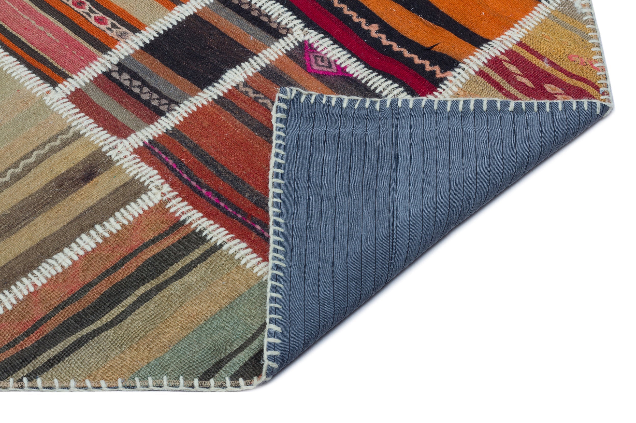 Teselya Beige Vintage Wool Handmade Area Rug 5'1" x 7'8"