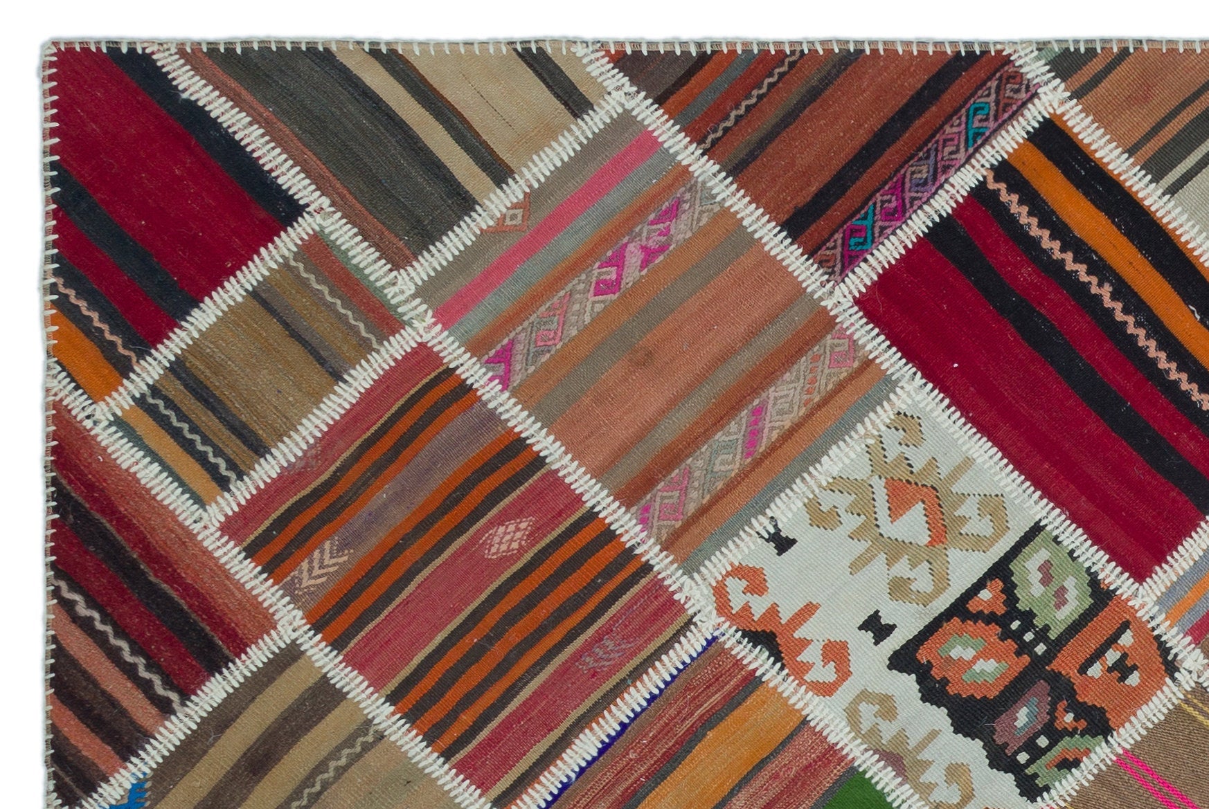 Teselya Beige Vintage Wool Handmade Area Rug 5'1" x 7'8"