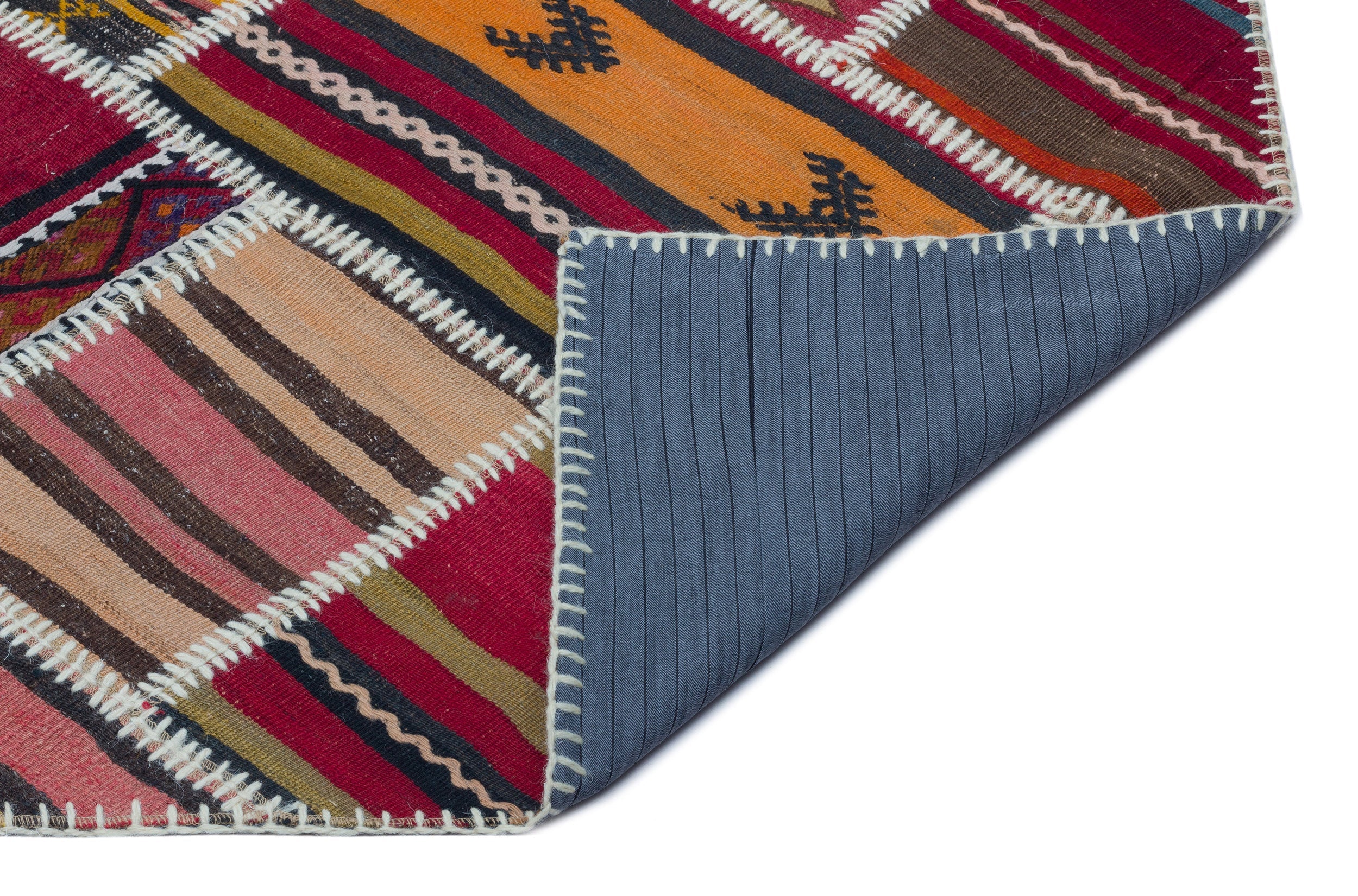 Teselya 25587 Red Vintage Wool Handmade Area Rug 5'2" x 7'8"
