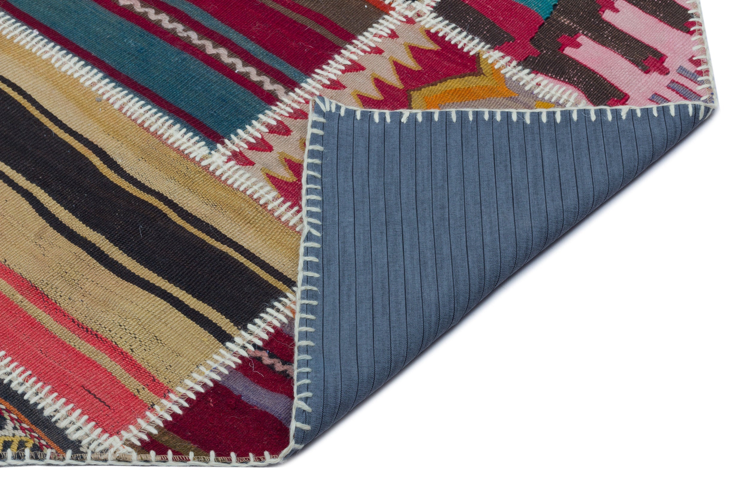 Teselya Red Vintage Wool Handmade Area Rug 5'2" x 7'7"