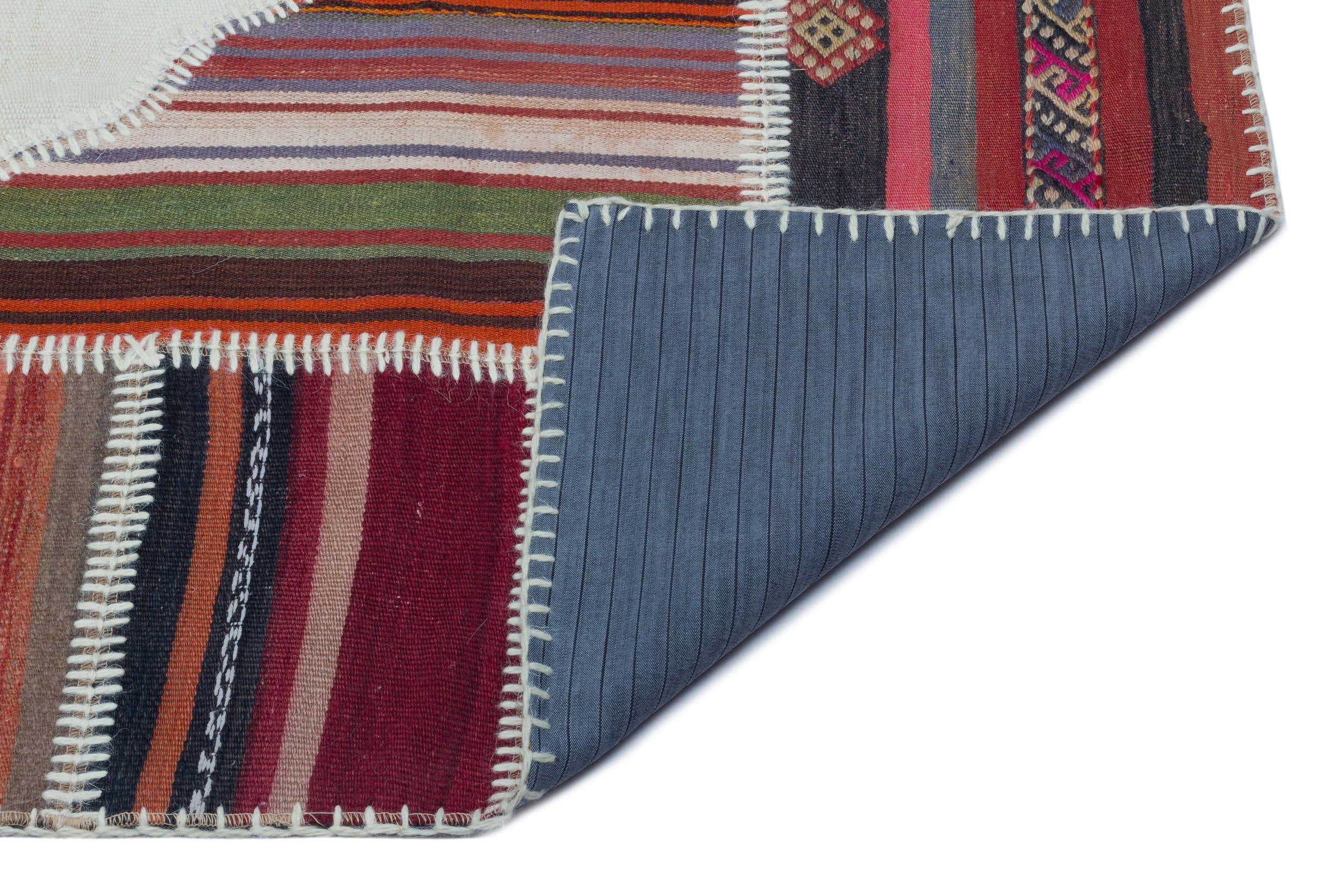 Teselya Beige Vintage Wool Handmade Area Rug 5'4" x 7'6"