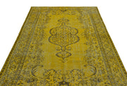 Atina Yellow Vintage Wool Handmade Area Rug 5'10" x 9'7"