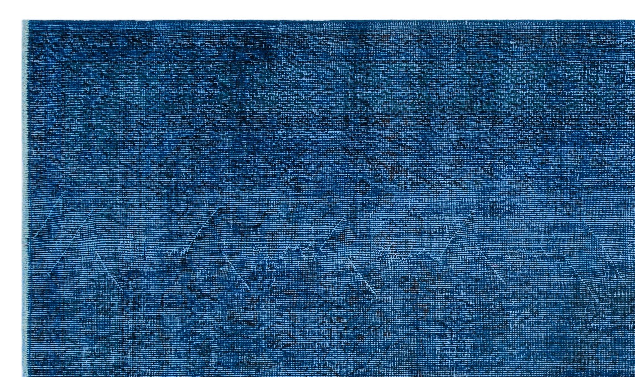 Atina Blue Vintage Wool Handmade Area Rug 5'5" x 9'4"