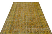 Atina Yellow Vintage Wool Handmade Area Rug 5'4" x 9'1"