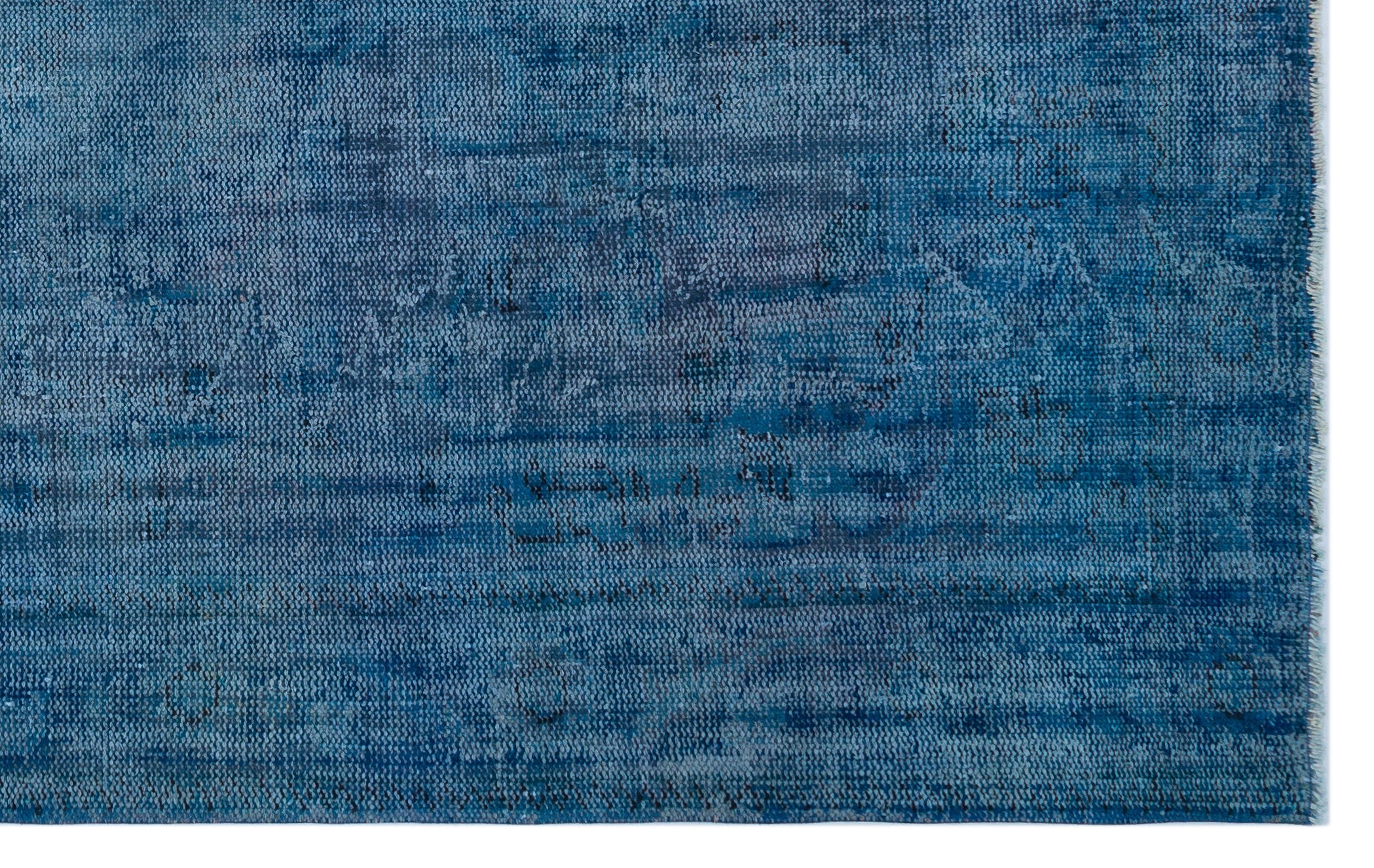 Atina Blue Vintage Wool Handmade Area Rug 4'6" x 12'10"