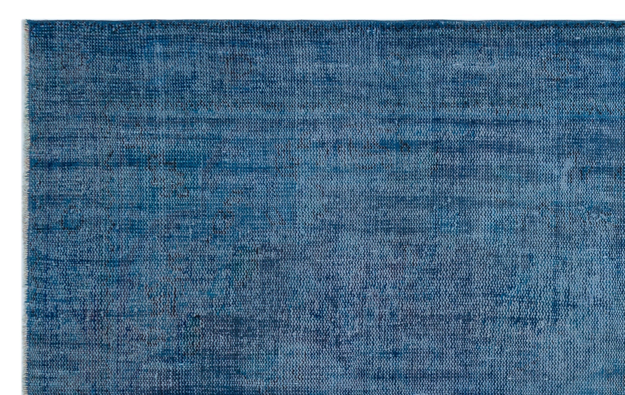 Atina Blue Vintage Wool Handmade Area Rug 4'6" x 12'10"