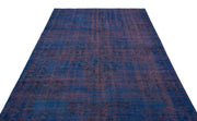Atina Blue Vintage Wool Handmade Area Rug 5'10" x 9'6"