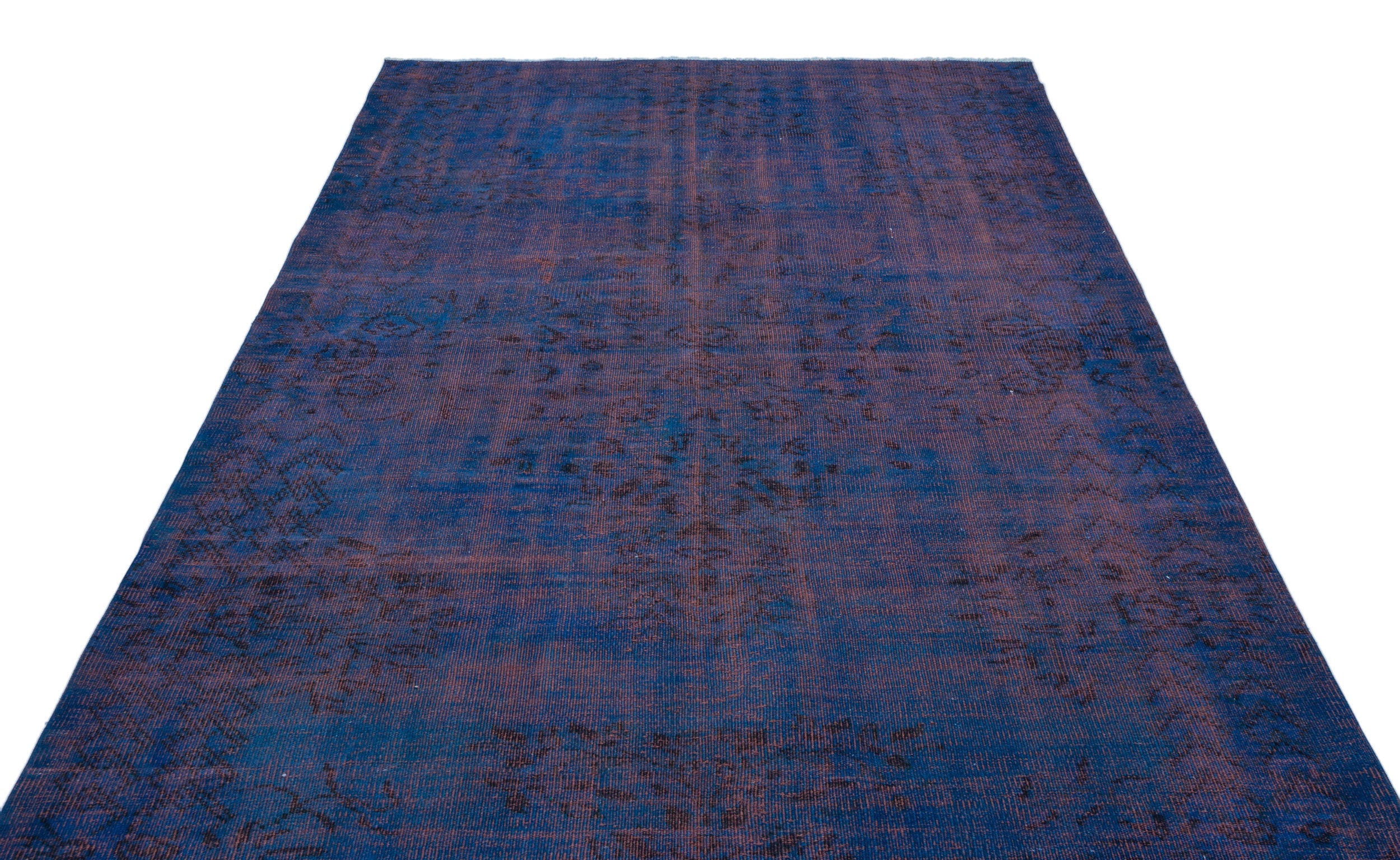 Atina Blue Vintage Wool Handmade Area Rug 5'10" x 9'6"