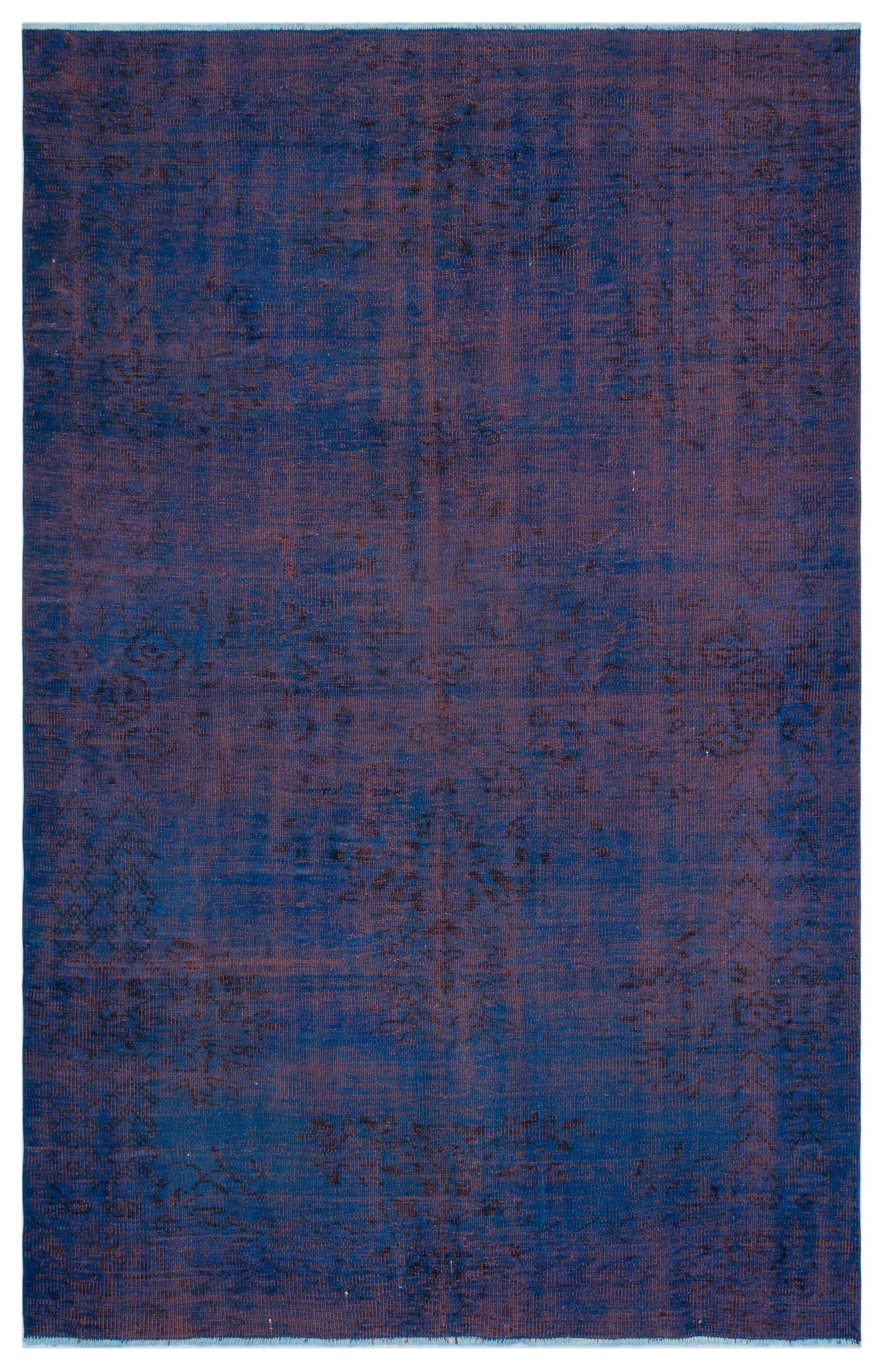 Atina Blue Vintage Wool Handmade Area Rug 5'10" x 9'6"