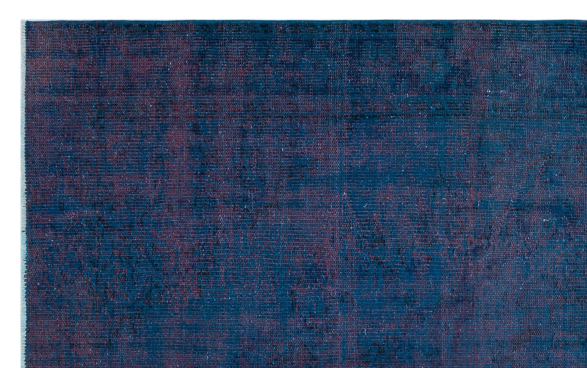 Atina Blue Vintage Wool Handmade Area Rug 5'5" x 8'10"