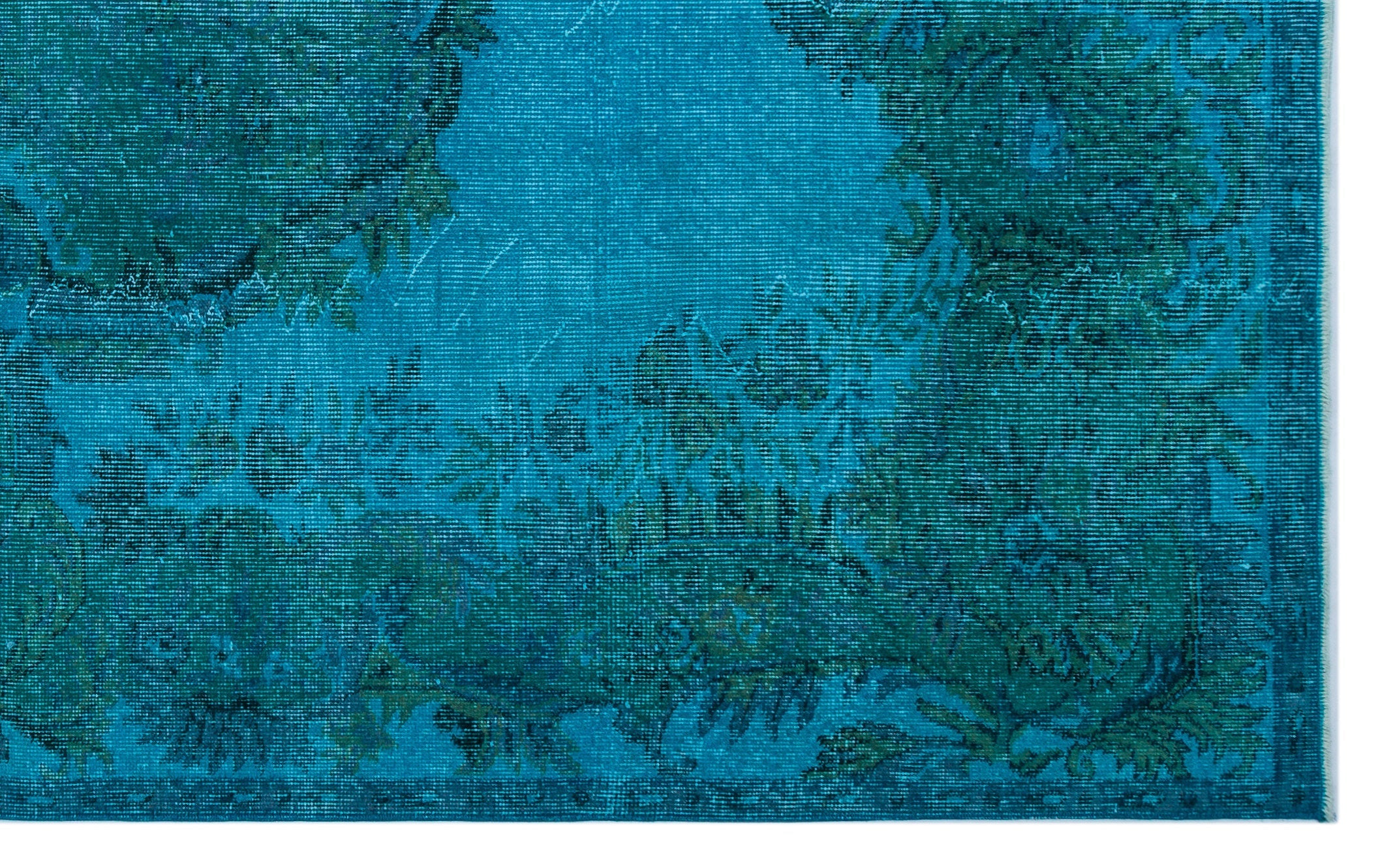 Atina Turquoise Vintage Wool Handmade Area Rug 6'0" x 9'8"
