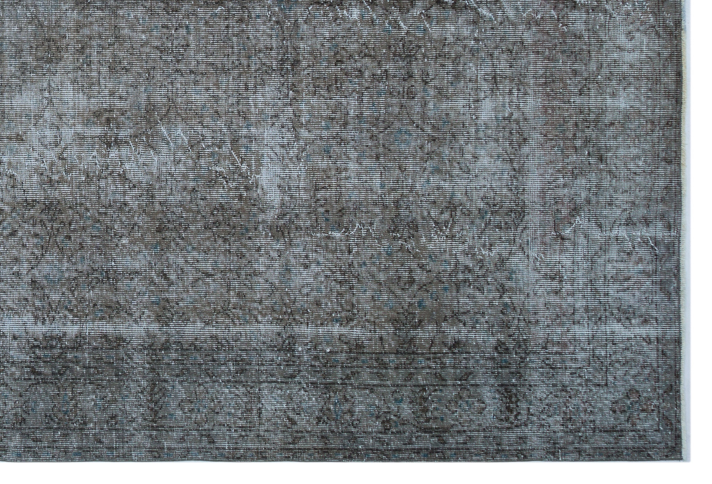 Atina Brown Vintage Wool Handmade Area Rug 6'11" x 10'4"