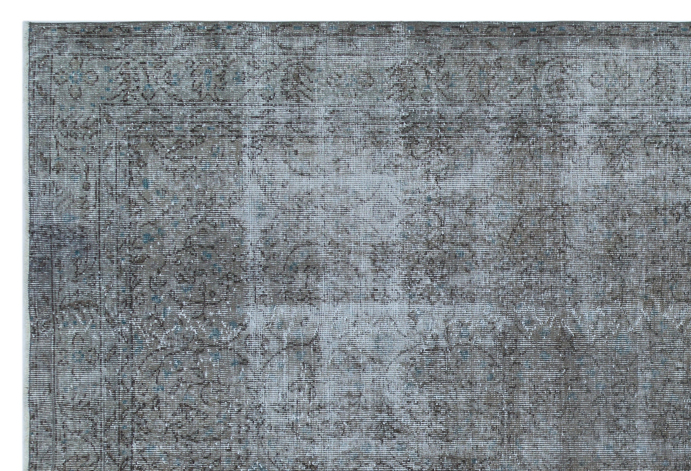 Atina Brown Vintage Wool Handmade Area Rug 6'11" x 10'4"