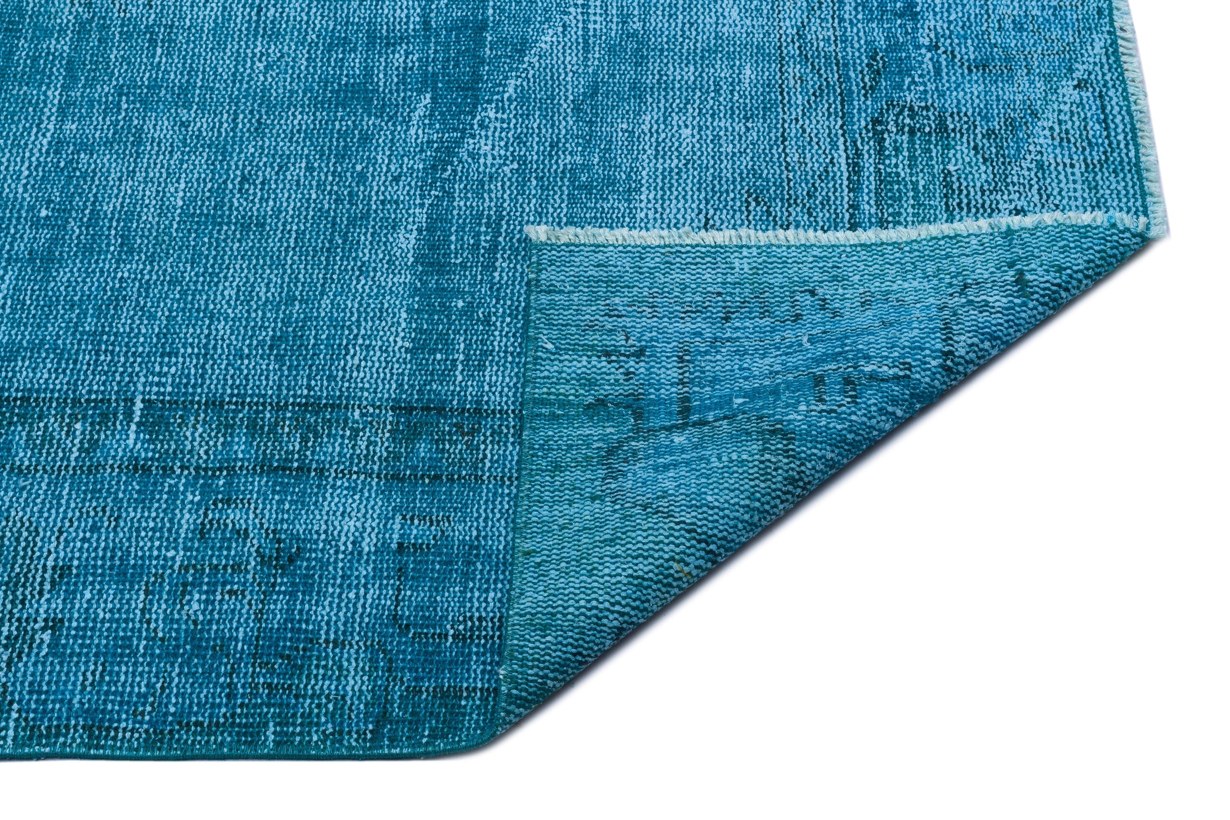 Atina Turquoise Vintage Wool Handmade Area Rug 5'1" x 8'4"