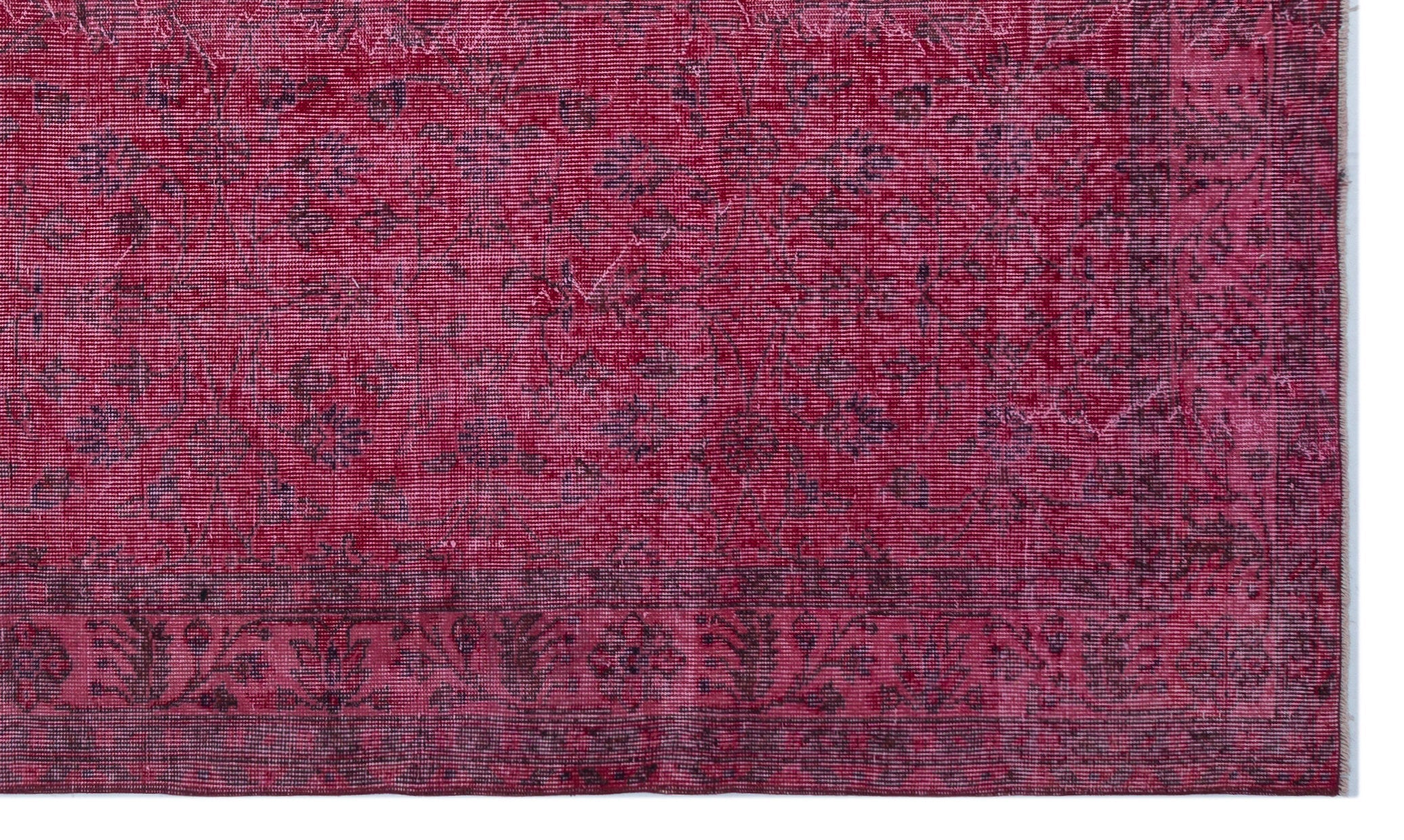Atina Pink Vintage Wool Handmade Area Rug 5'7" x 9'7"