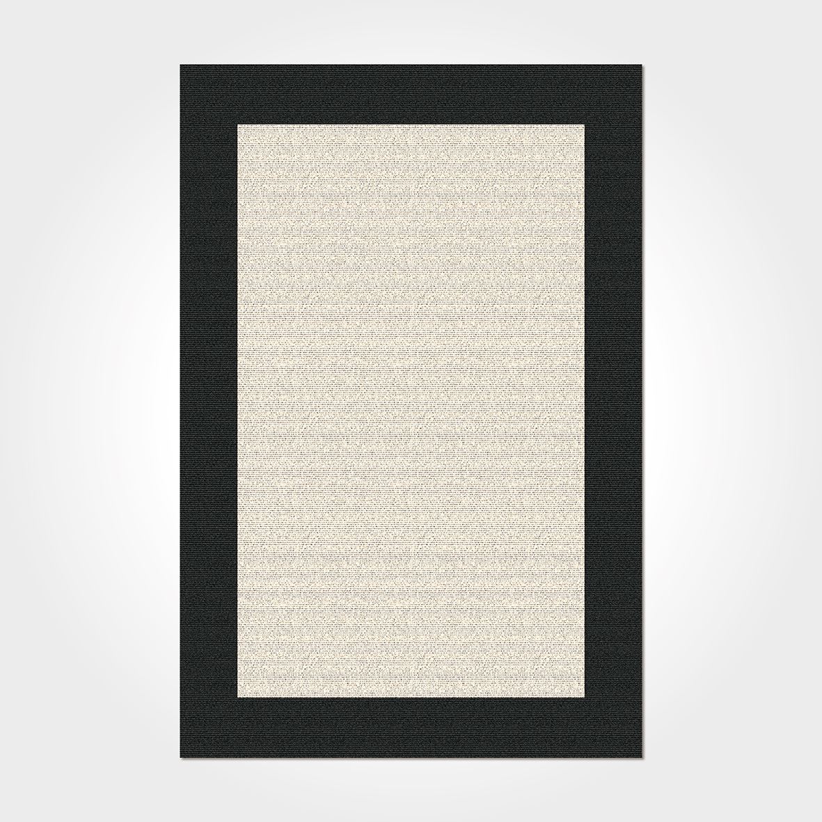 Blakely Black Frame Chenille and Cotton Digital Print Area Rug