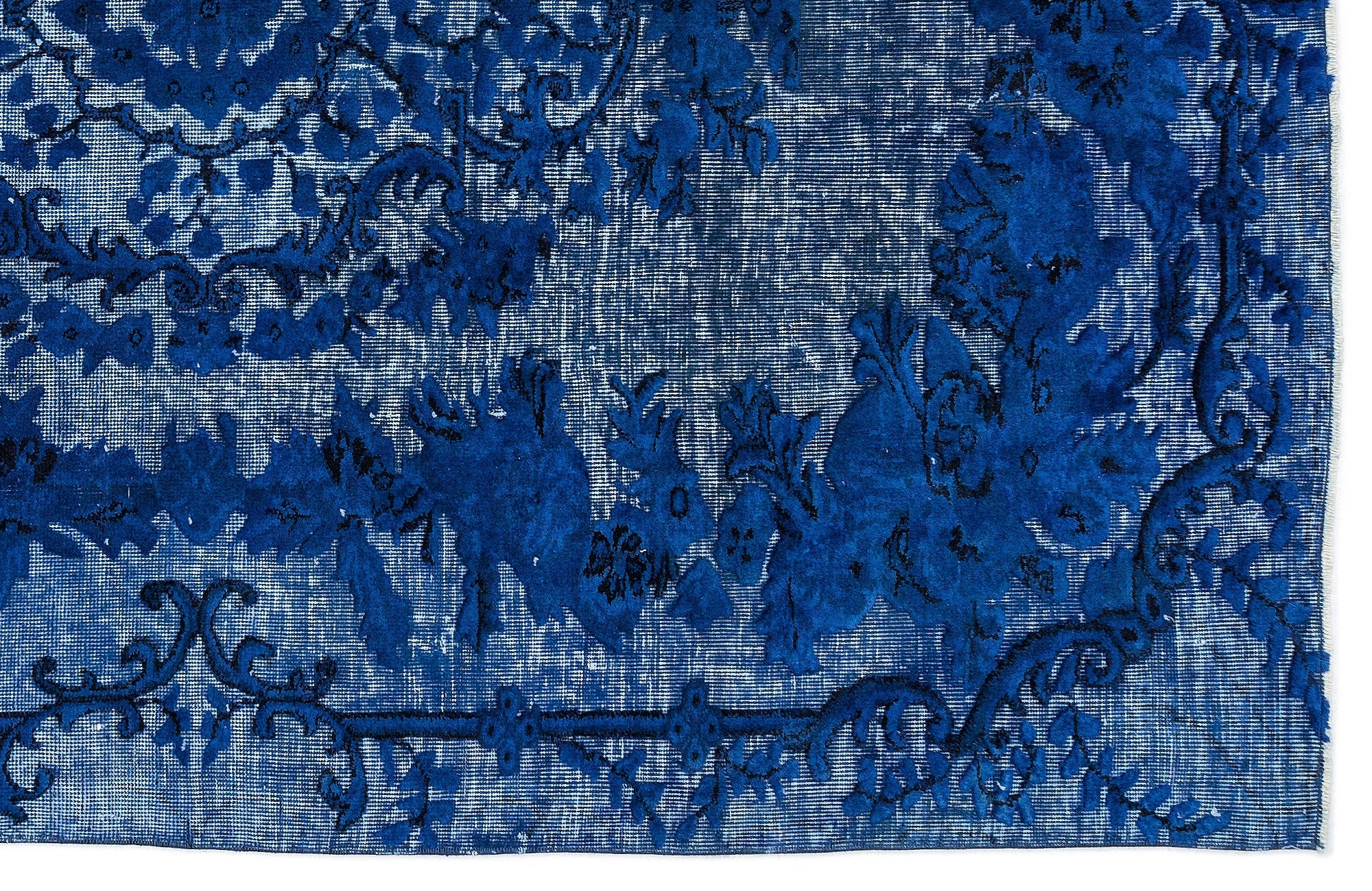 Purplea Turquoise Vintage Wool Handmade Area Rug 5'10" x 9'1"