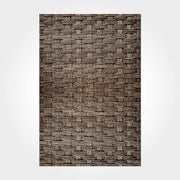 Geometric Area Rug – Washable Non Slip Chenille Cotton Rug, Brown Flatweave Carpet