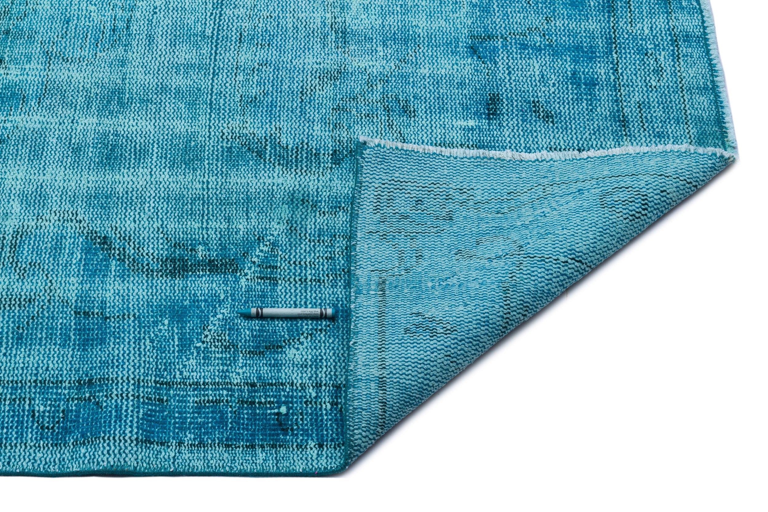Atina Turquoise Vintage Wool Handmade Area Rug 5'10" x 9'1"