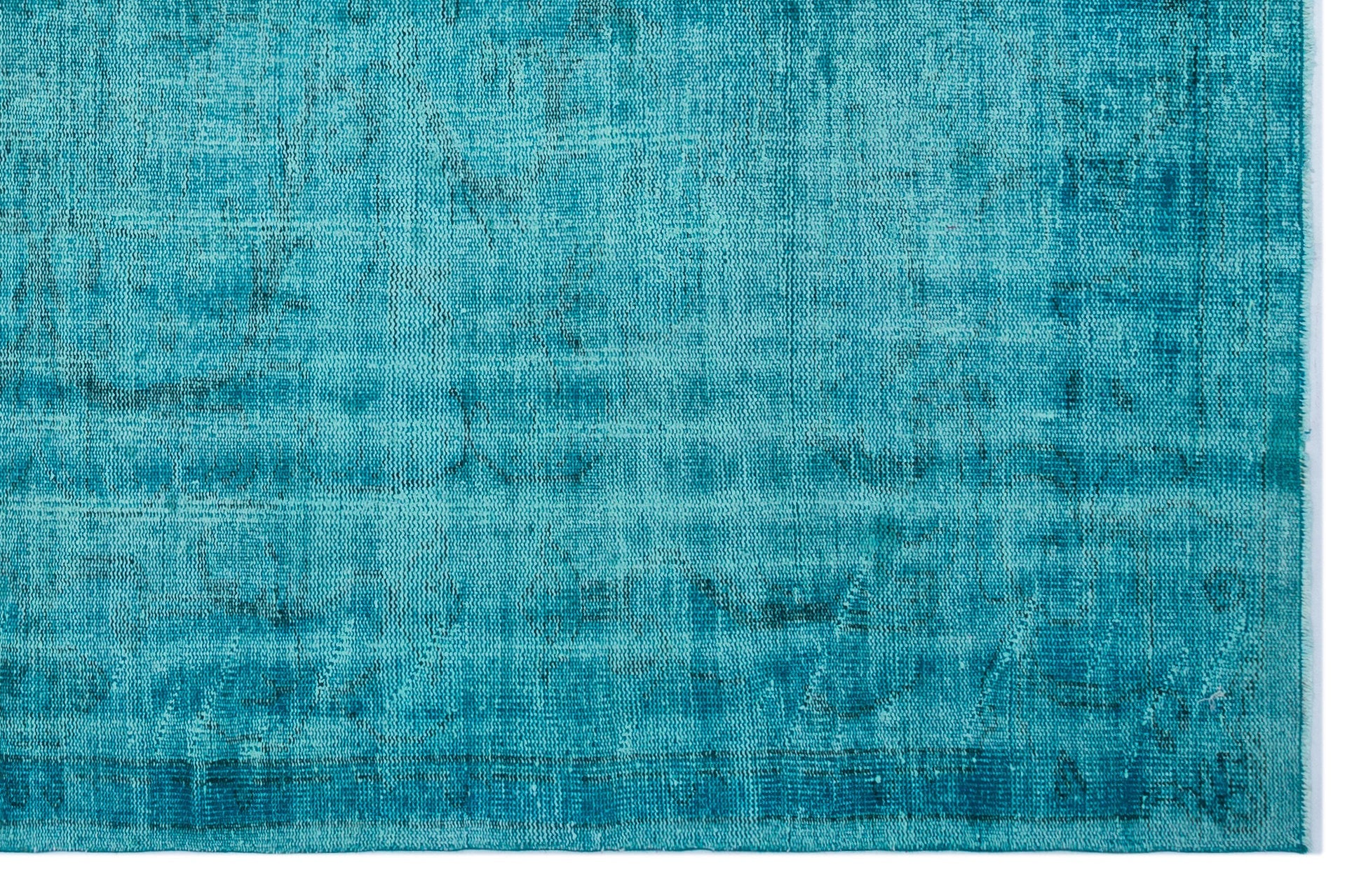 Atina Turquoise Vintage Wool Handmade Area Rug 5'10" x 9'1"