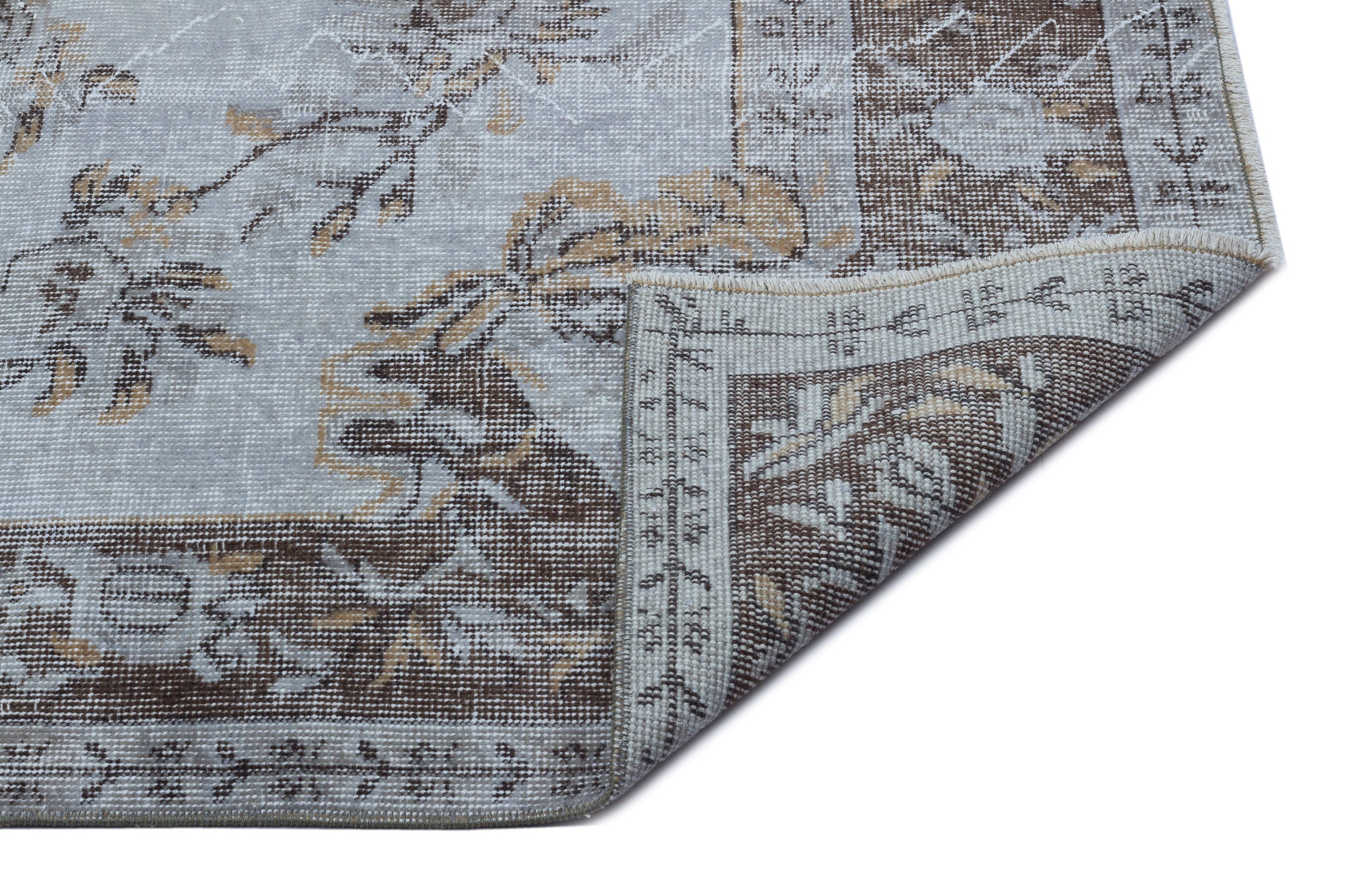 Atina Green Vintage Wool Handmade Area Rug 5'8" x 9'6"