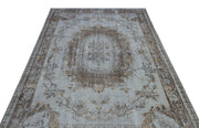 Atina Green Vintage Wool Handmade Area Rug 5'8" x 9'6"