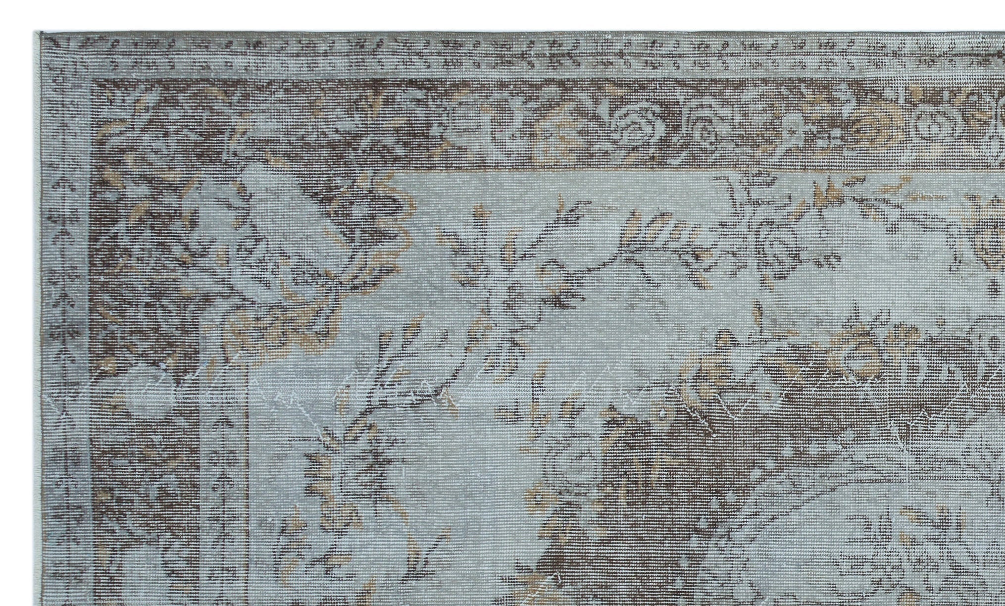 Atina Green Vintage Wool Handmade Area Rug 5'8" x 9'6"