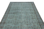Atina Turquoise Vintage Wool Handmade Area Rug 6'1" x 10'0"