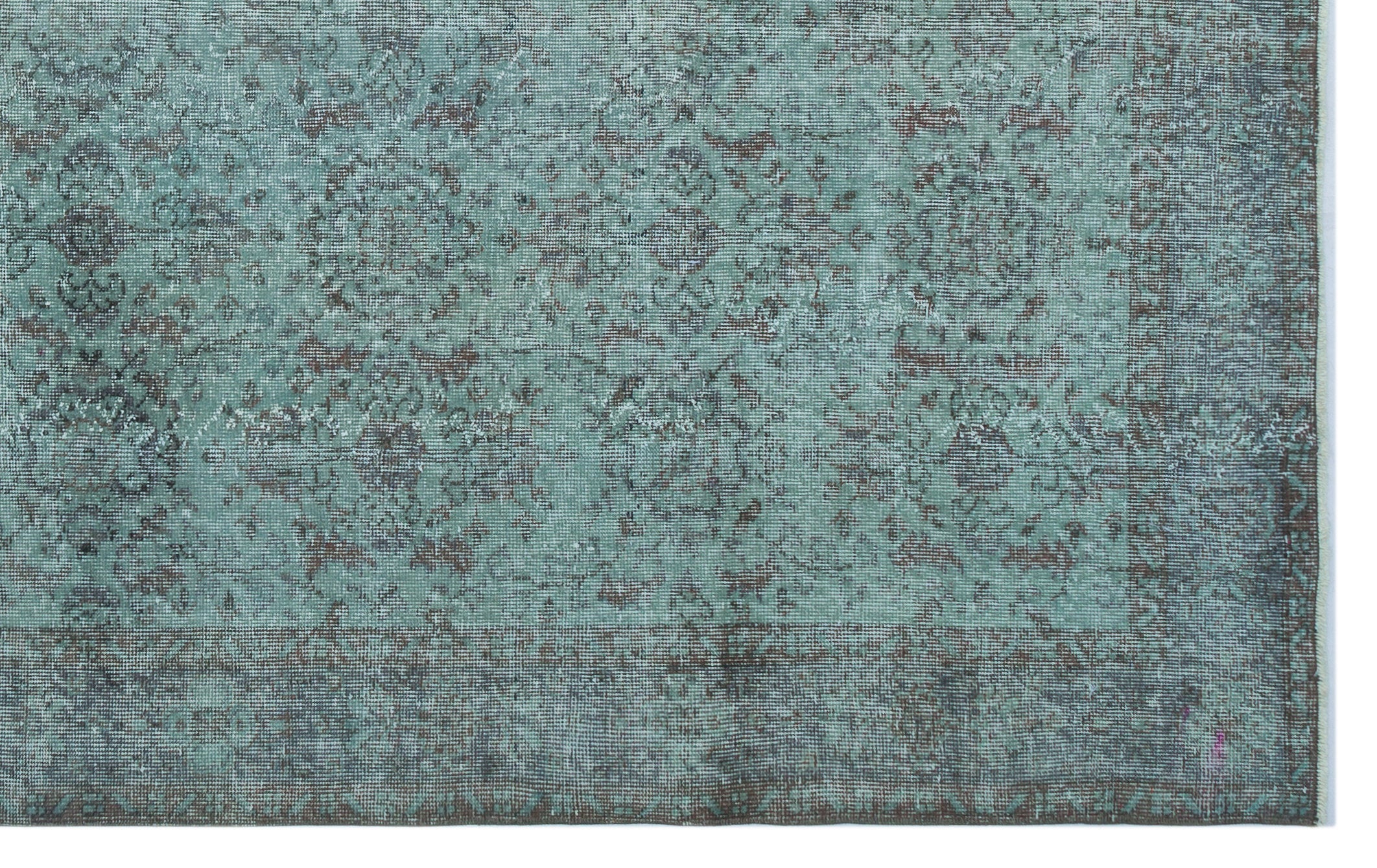 Atina Turquoise Vintage Wool Handmade Area Rug 6'1" x 10'0"