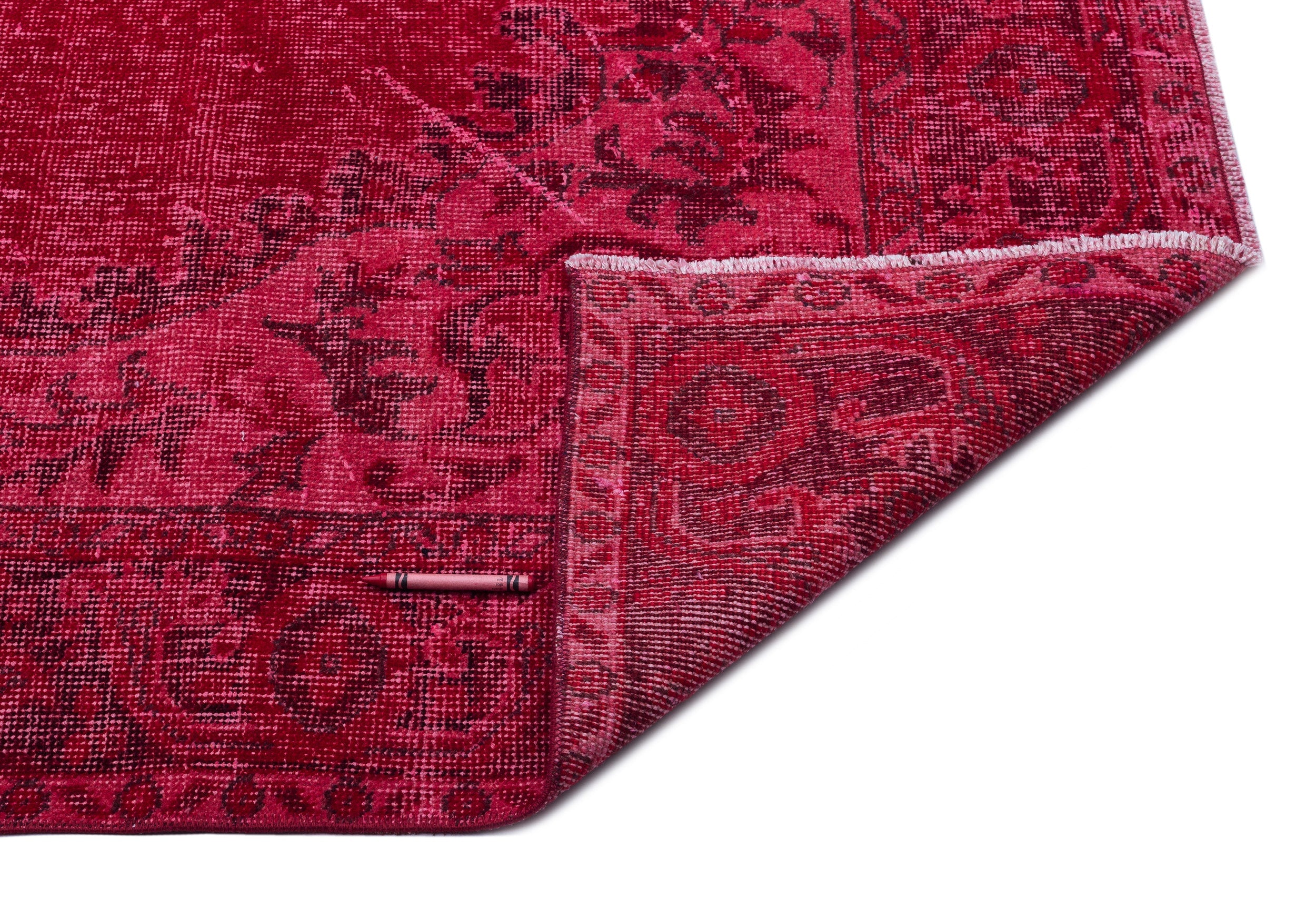 Atina Red Vintage Wool Handmade Area Rug 5'7" x 9'2"
