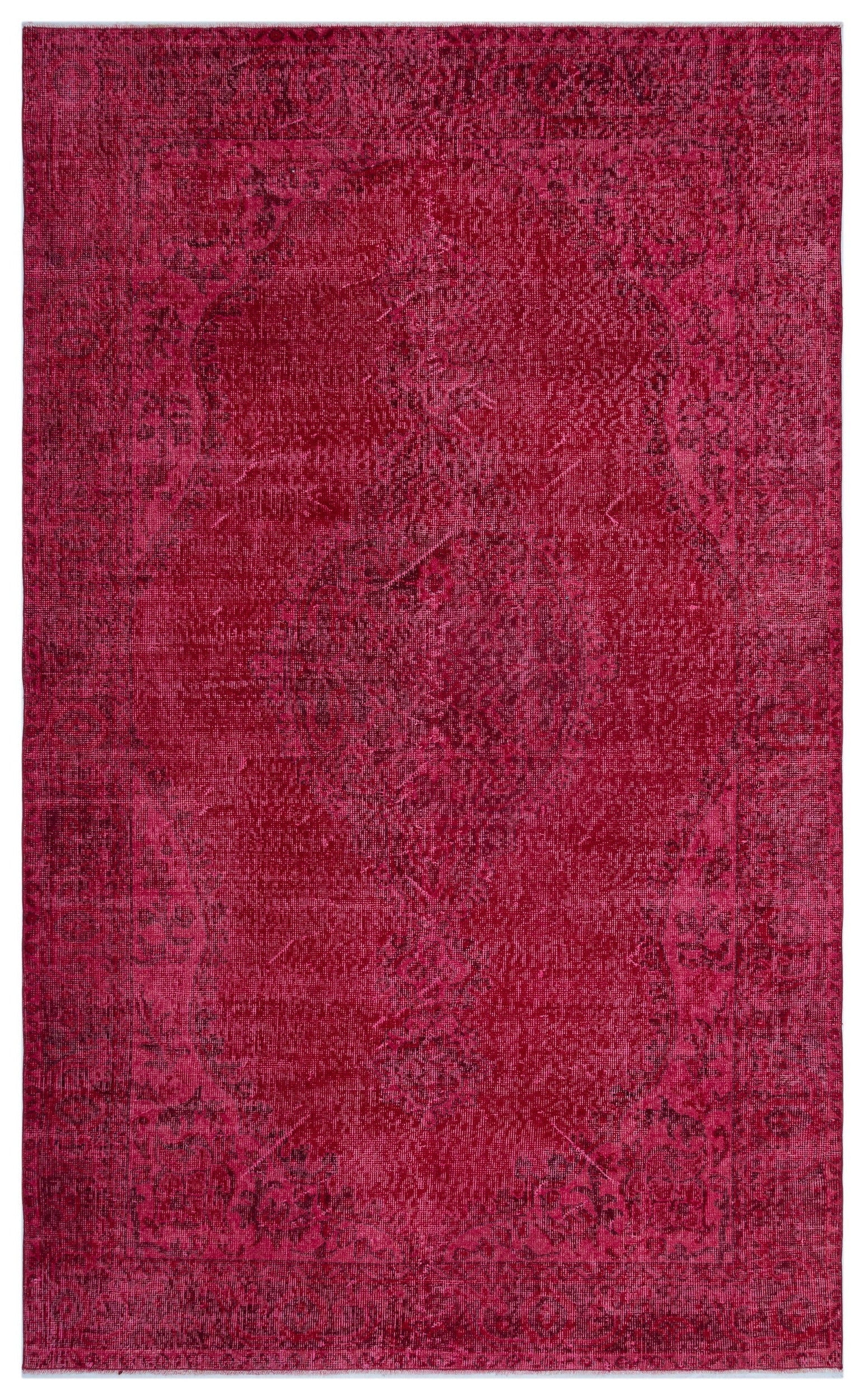 Atina Red Vintage Wool Handmade Area Rug 5'7" x 9'2"