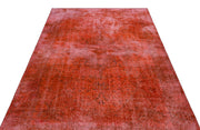 Atina Orange Vintage Wool Handmade Area Rug 5'5" x 8'9"