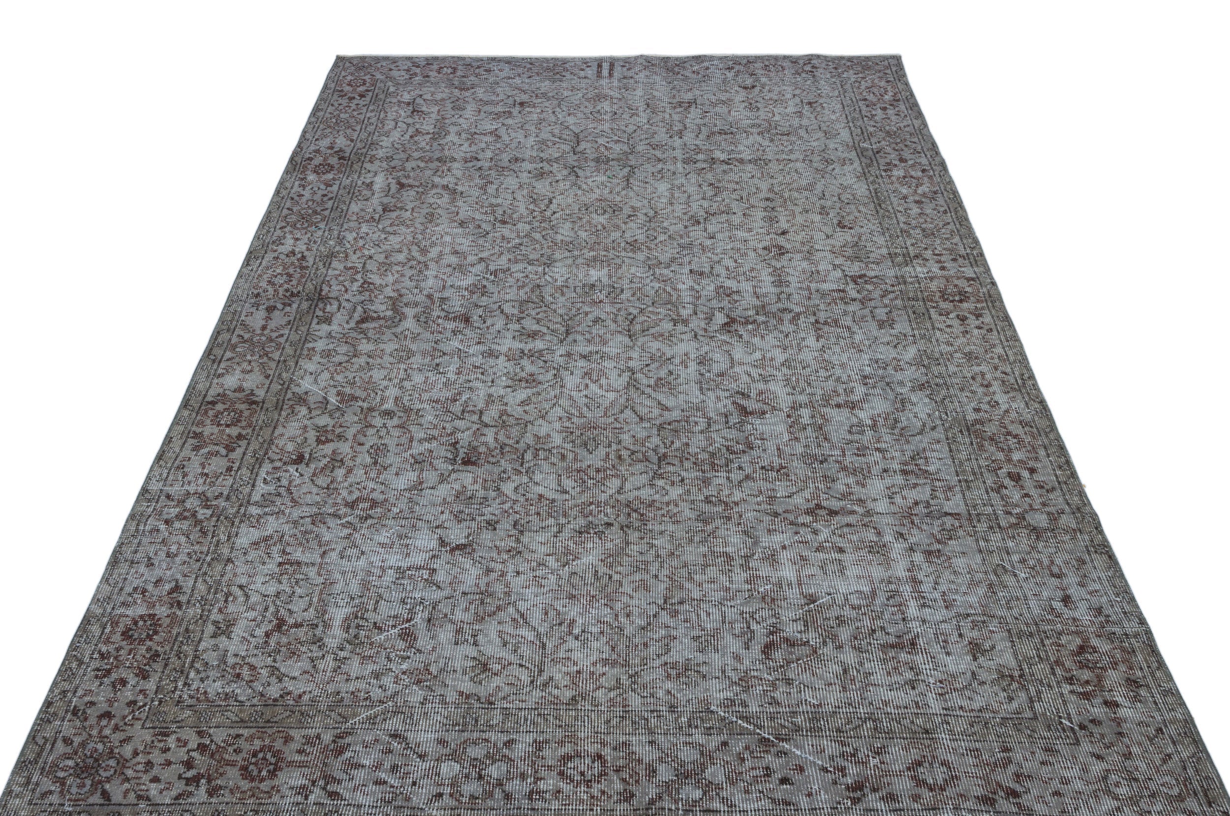 Atina Blue Vintage Wool Handmade Area Rug 6'7" x 6'11"