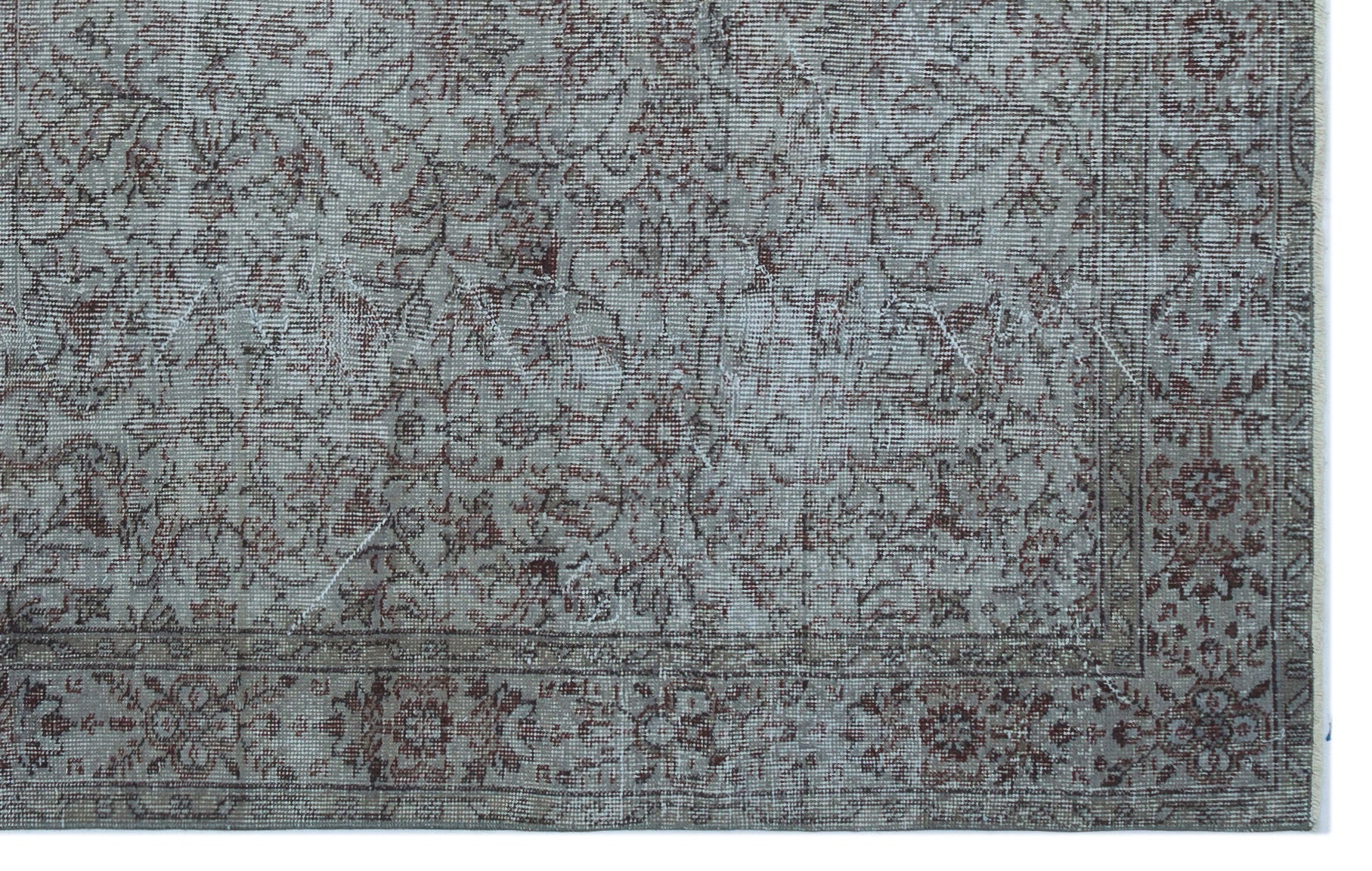 Atina Blue Vintage Wool Handmade Area Rug 6'7" x 6'11"