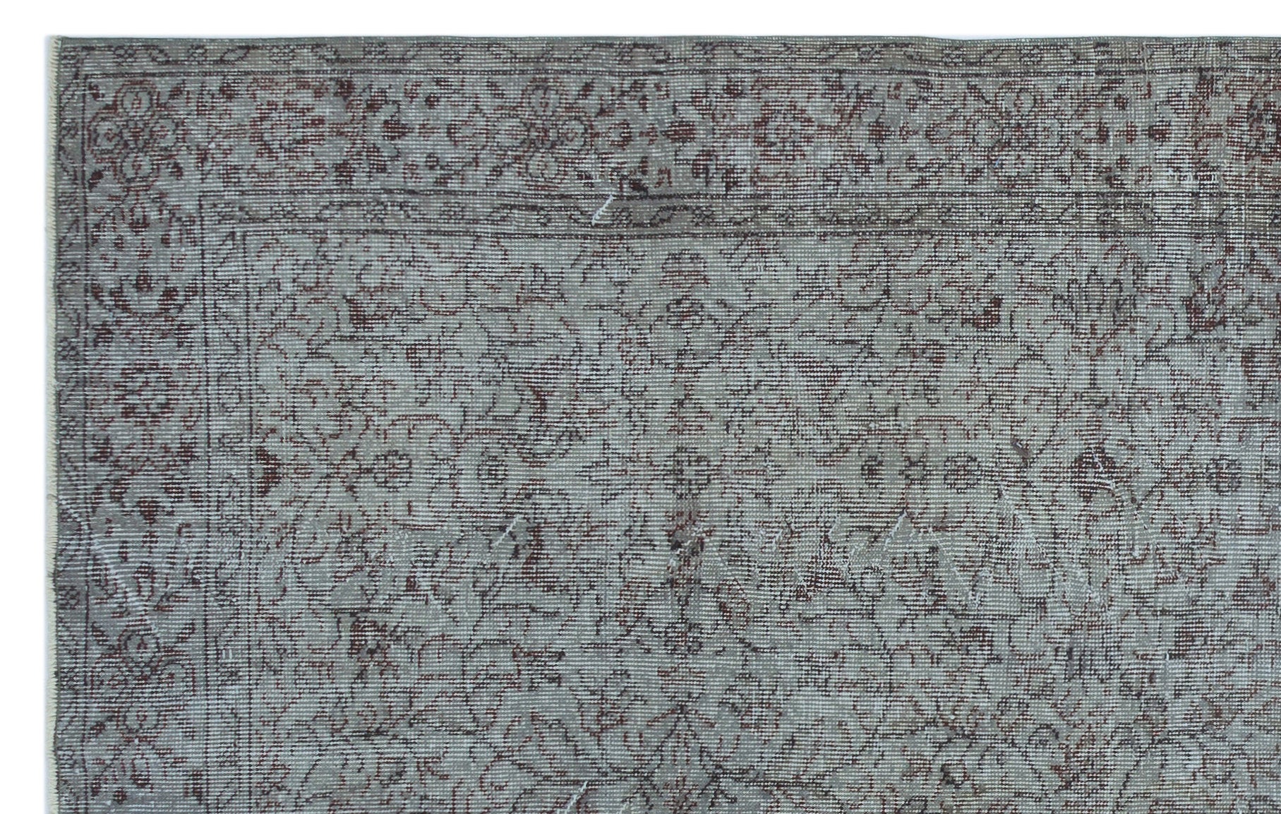 Atina Blue Vintage Wool Handmade Area Rug 6'7" x 6'11"
