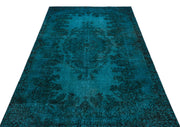Atina Turquoise Vintage Wool Handmade Area Rug 5'7" x 8'6"