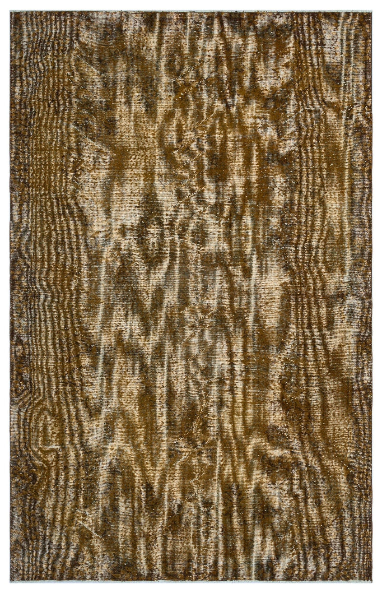 Atina Brown Vintage Wool Handmade Area Rug 5'11" x 9'5"