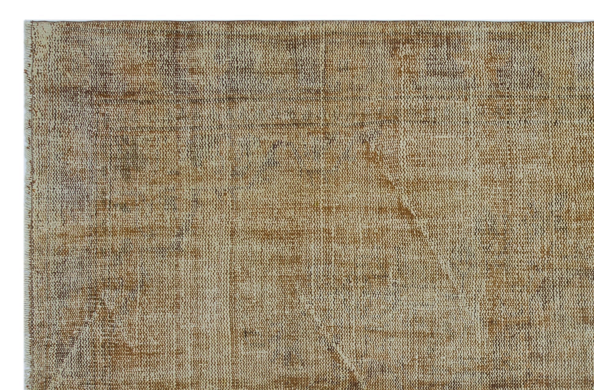 Atina Brown Vintage Wool Handmade Area Rug 5'11" x 9'0"