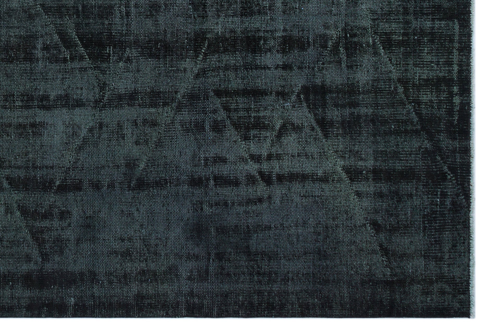 Atina Black Vintage Wool Handmade Area Rug 5'10" x 8'8"