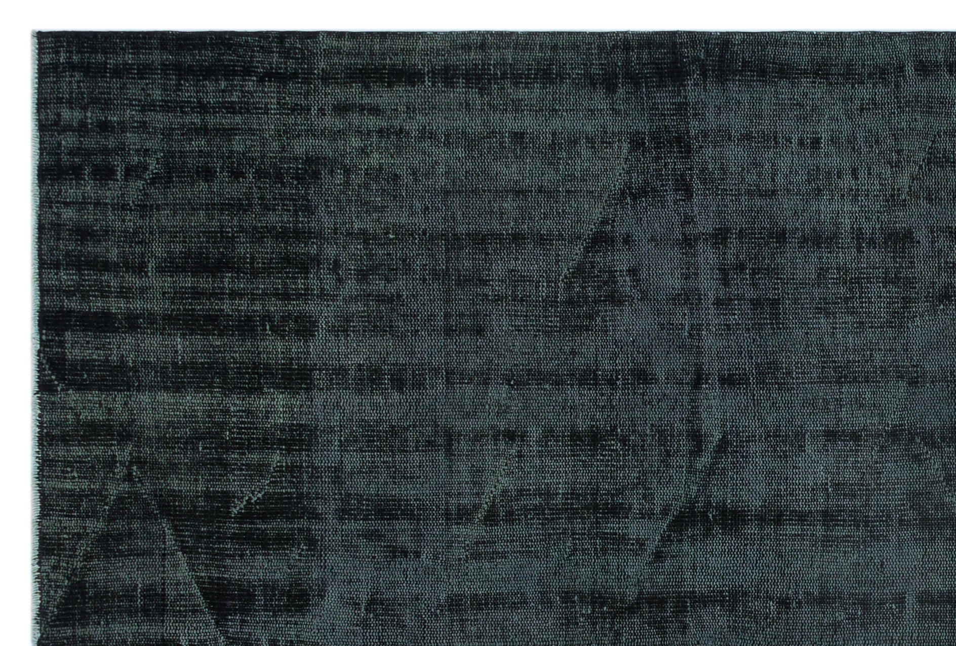 Atina Black Vintage Wool Handmade Area Rug 5'10" x 8'8"