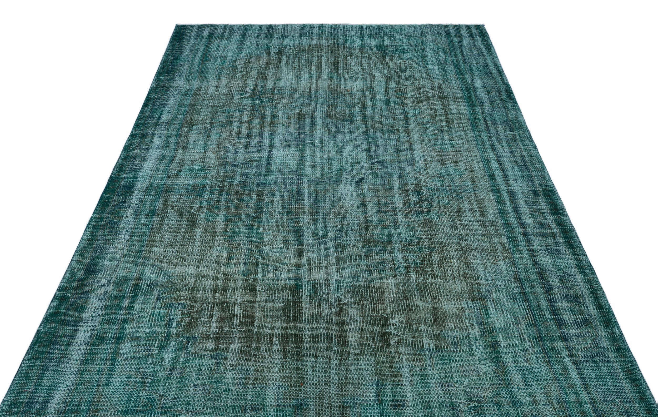 Atina Turquoise Vintage Wool Handmade Area Rug 6'0" x 10'2"