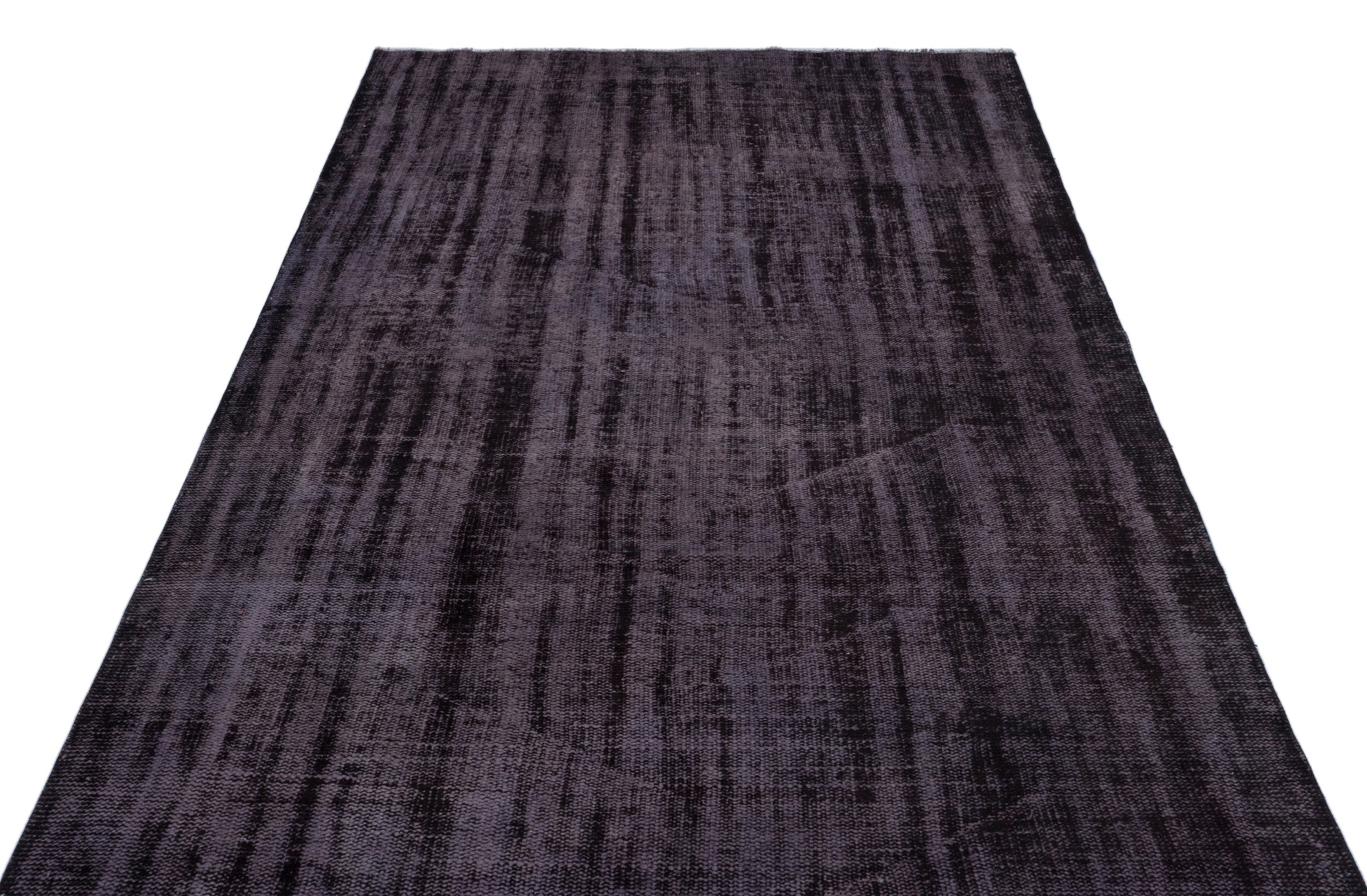 Atina Black Vintage Wool Handmade Area Rug 5'3" x 8'7"